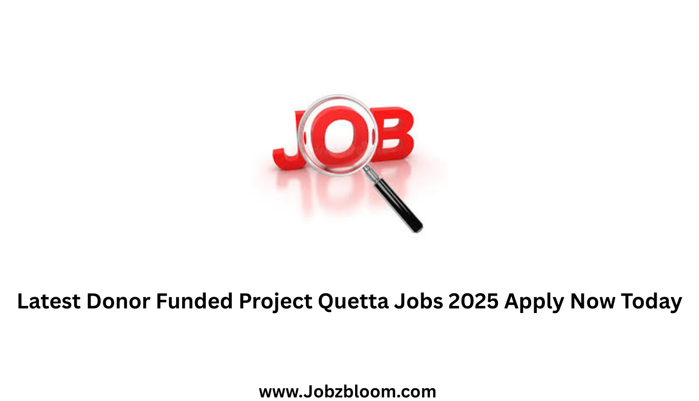 Latest Donor Funded Project Quetta Jobs 2025 Apply Now Today