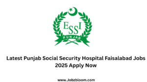 Latest Punjab Social Security Hospital Faisalabad Jobs 2025 Apply Now